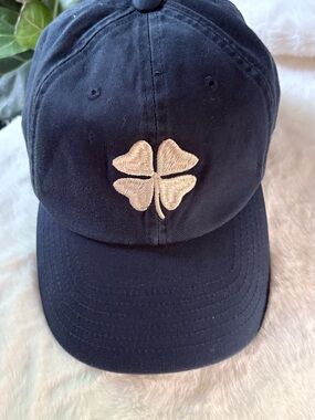 Lucky Brand Navy Cap with Beige Clover Accent
